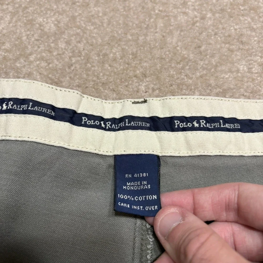 Vtg Polo Ralph Lauren Shorts Mens 40 Green Pleated Chino Classic Fit Preppy 90s